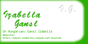 izabella gansl business card